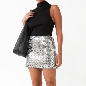 & Other Stories Sequin Mini Skirt